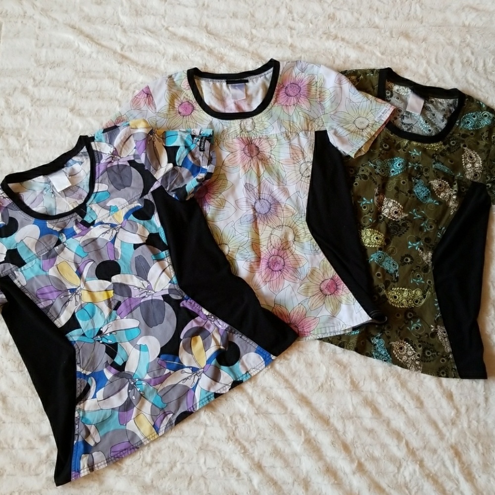 *SOLD* Set of 3 Cherokee scrub shirts